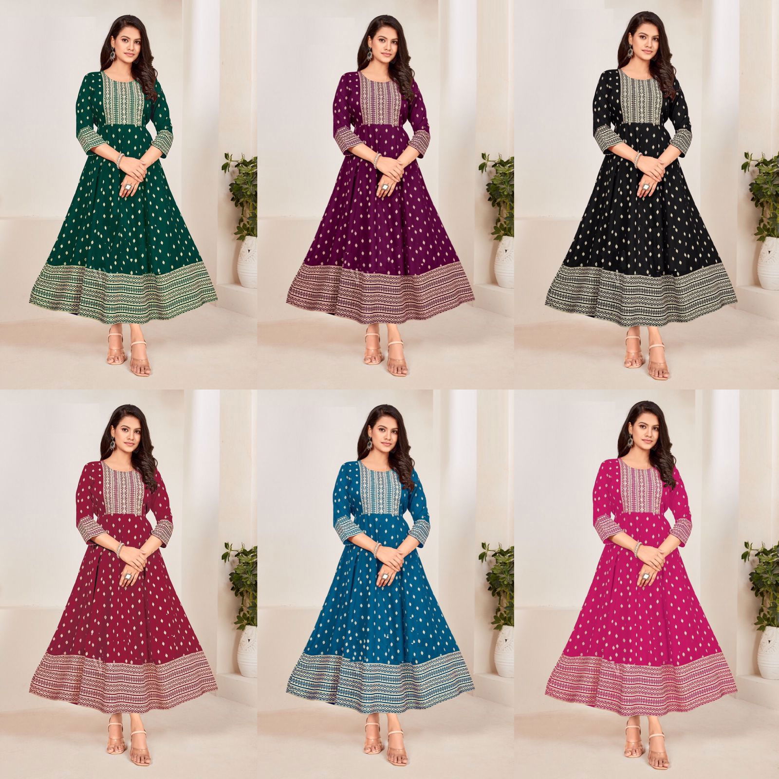 Anushka 1001 Printed Anarkali Kurtis Catalog
